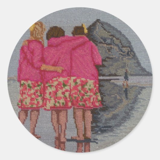 Sticker Rond Cousins Needlepoint (Devant)