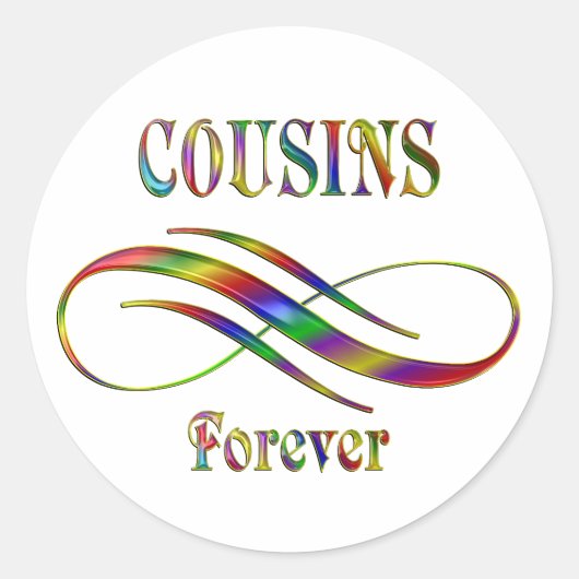 Sticker Rond Cousins pour toujours (Devant)