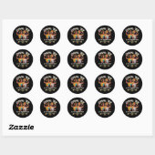 Sticker Rond Cousins Voyage Femmes Noires Vacances Laisser L'Av (Feuille)