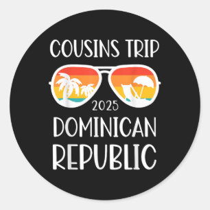 Sticker Rond Cousins Voyage République Dominicaine 2025 Week-en