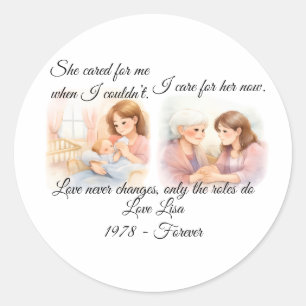 Sticker Rond Coussin décoratif pour la fête des mères et la pri