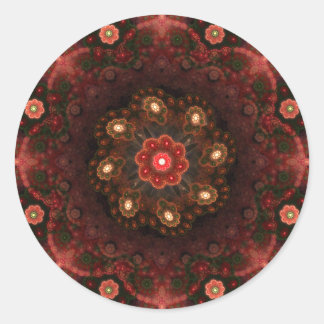 Sticker Rond Coussin floral