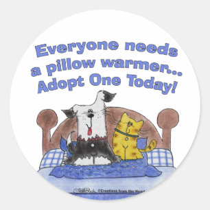 Sticker Rond Coussin Warmers