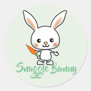 Sticker Rond Cousu Bunny Kawaii personnalisé