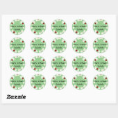 Sticker Rond Coute Polka point Ladybug Daisy Flower fête d'anni (Feuille)