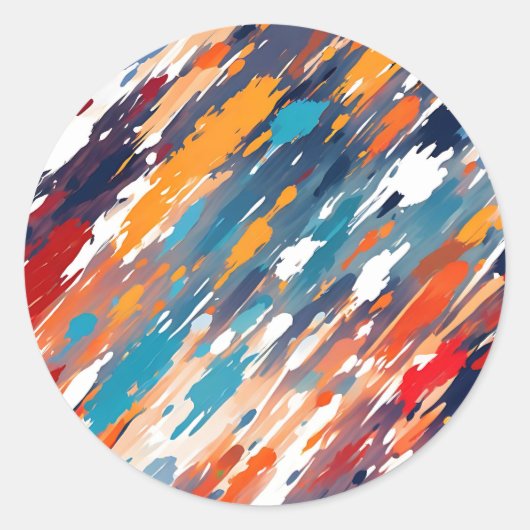 Sticker Rond Couteau de palette texture (Devant)