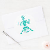 Sticker Rond couteau turquoise (Enveloppe)