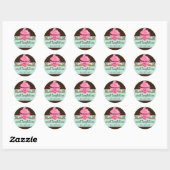 Sticker Rond Couture Cupcake Boulangerie Coffret Cachets (Feuille)