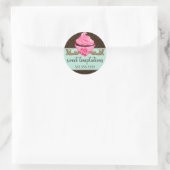 Sticker Rond Couture Cupcake Boulangerie Coffret Cachets (Sac)
