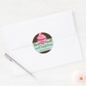 Sticker Rond Couture Cupcake Boulangerie Coffret Cachets (Enveloppe)