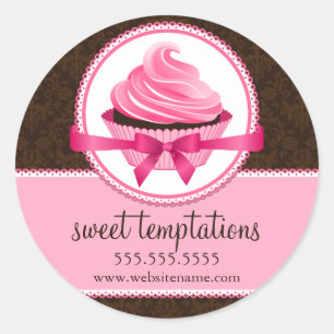 Sticker Rond Couture Cupcake Boulangerie Coffret Cachets