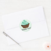 Sticker Rond Couture Cupcake Boulangerie Merci (Enveloppe)
