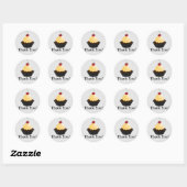 Sticker Rond Couture Cupcake Boulangerie Merci (Feuille)