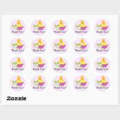 Sticker Rond Couture Cupcake Boulangerie Merci (Feuille)