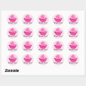 Sticker Rond Couture Cupcake Boulangerie Merci (Feuille)