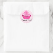 Sticker Rond Couture Cupcake Boulangerie Merci (Sac)