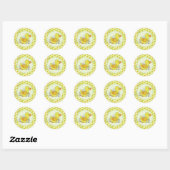 Sticker Rond Couture de canard (Feuille)