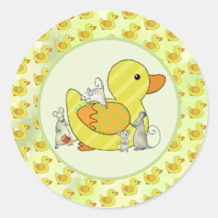 Sticker Rond Couture de canard