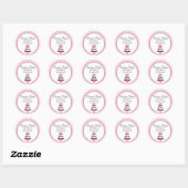 Sticker Rond Couture Gâteaux Pink Boulangerie Cachets (Feuille)
