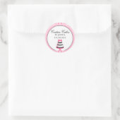 Sticker Rond Couture Gâteaux Pink Boulangerie Cachets (Sac)