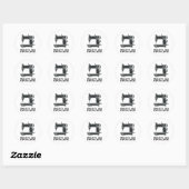 Sticker Rond Couture - Ne soyez pas bobinard (Feuille)