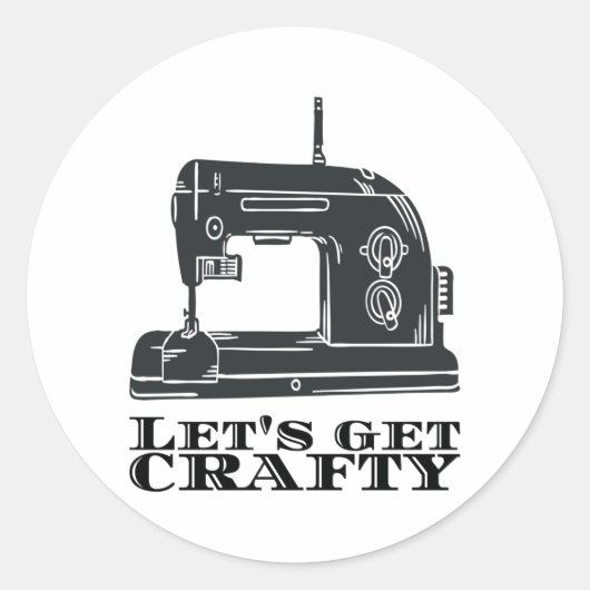 Sticker Rond Couture - Soyons créatifs (Devant)