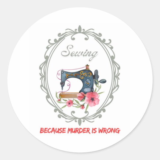 Sticker Rond Couture victorienne vintage (Devant)