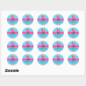 Sticker Rond Couvercle de boulangerie de cerise de Whimsical Cu (Feuille)