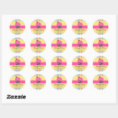 Sticker Rond Couvercle de boulangerie de cerise de Whimsical Cu (Feuille)
