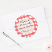 Sticker Rond Couvercle de couvercle de couvercle de canne rose  (Enveloppe)