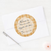 Sticker Rond Couvercle Plaid Canning - dimensionné pour un couv (Enveloppe)