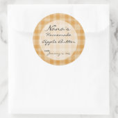 Sticker Rond Couvercle Plaid Canning - dimensionné pour un couv (Sac)