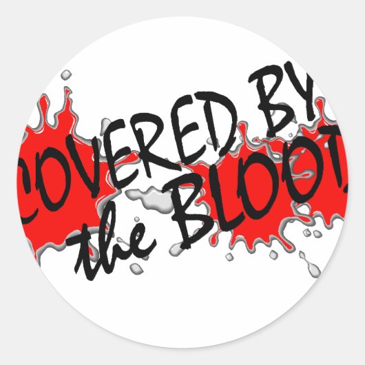 Sticker Rond Couvert par le sang (Devant)