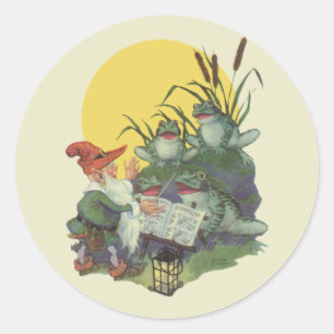 Sticker Rond Couverture de magazine de musique vintage, Chœur d