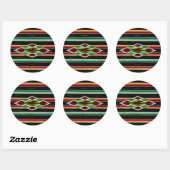 Sticker Rond Couverture mexicaine traditionnelle espagnole Sera (Feuille)