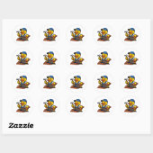 Sticker Rond Couvreur Canard en Caoutchouc (Feuille)
