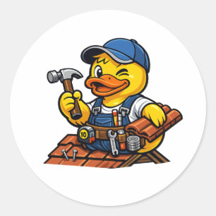 Sticker Rond Couvreur Canard en Caoutchouc