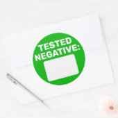 Sticker Rond Covid Négatif Écrire Sur (Enveloppe)