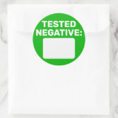 Sticker Rond Covid Négatif Écrire Sur (Sac)