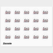 Sticker Rond Covoiturage avec souris, Mac & Moe (Feuille)