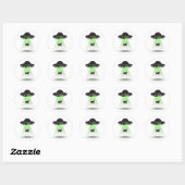 Sticker Rond Cow Abduction (Feuille)