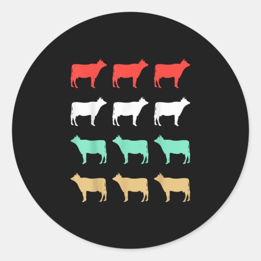 Sticker Rond Cow | Cow Design (Devant)