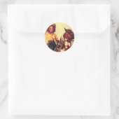 Sticker Rond Cow-girl sur son cheval (Sac)