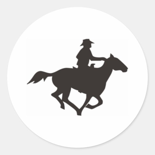 Sticker Rond Cowboy (Devant)