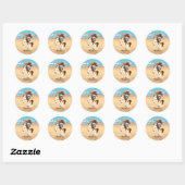 Sticker Rond Cowboy (Feuille)
