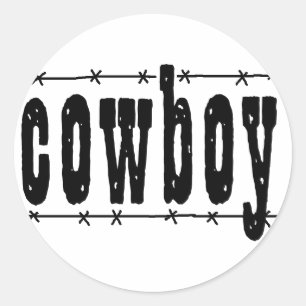Sticker Rond Cowboy