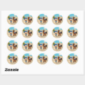 Sticker Rond Cowboy (Feuille)