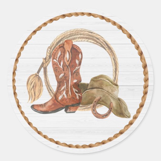 Sticker Rond Cowboy (Devant)