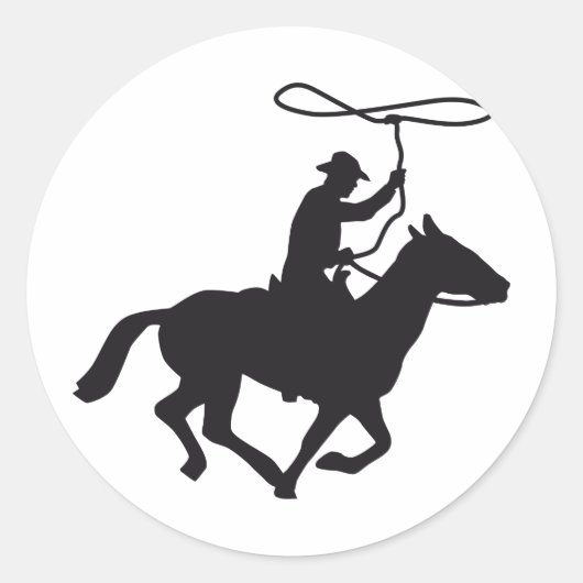 Sticker Rond cowboy (Devant)