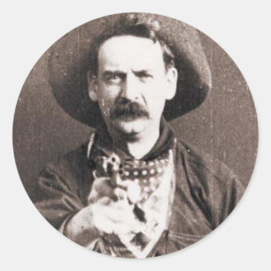 Sticker Rond Cowboy